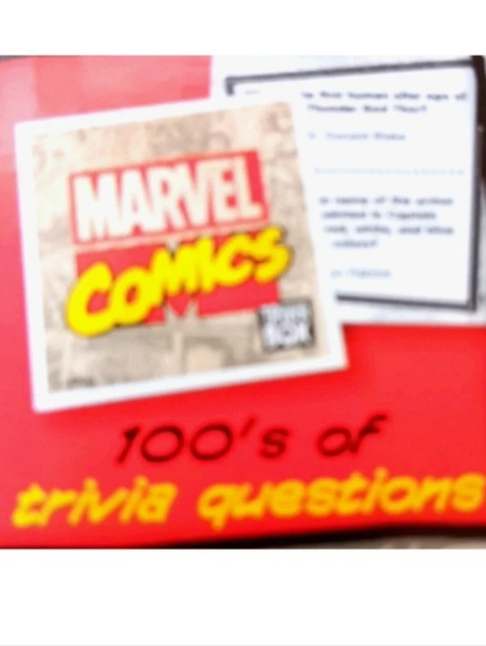 MARVEL Comics Trivia Box Card Game | EUC | 2 Player Game